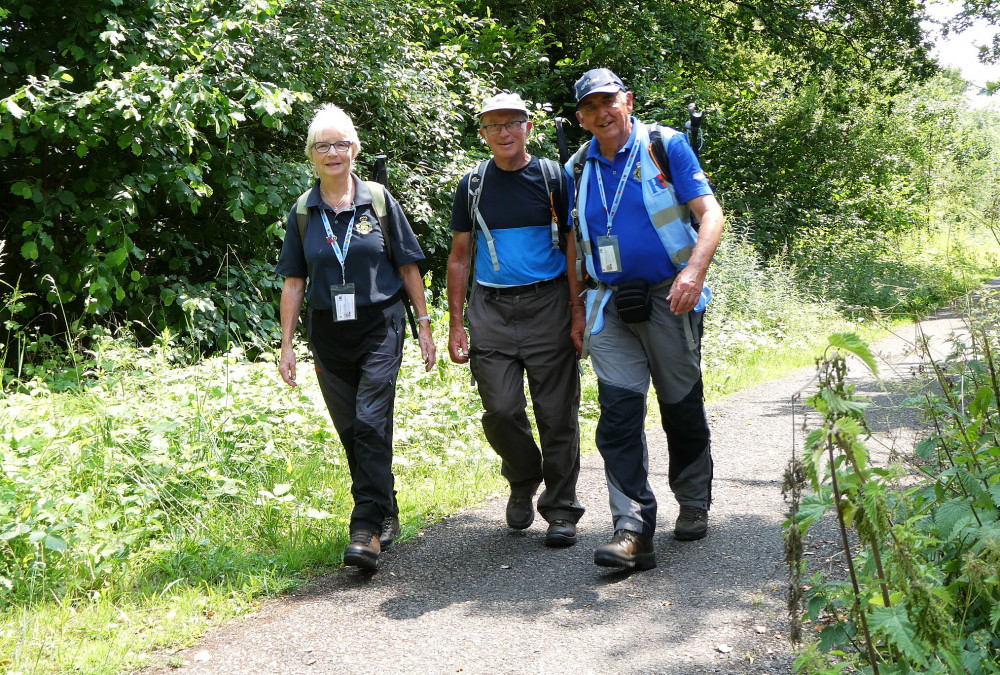 The intrepid trio walked miles in the heat The intrepid trio walked miles in the heat