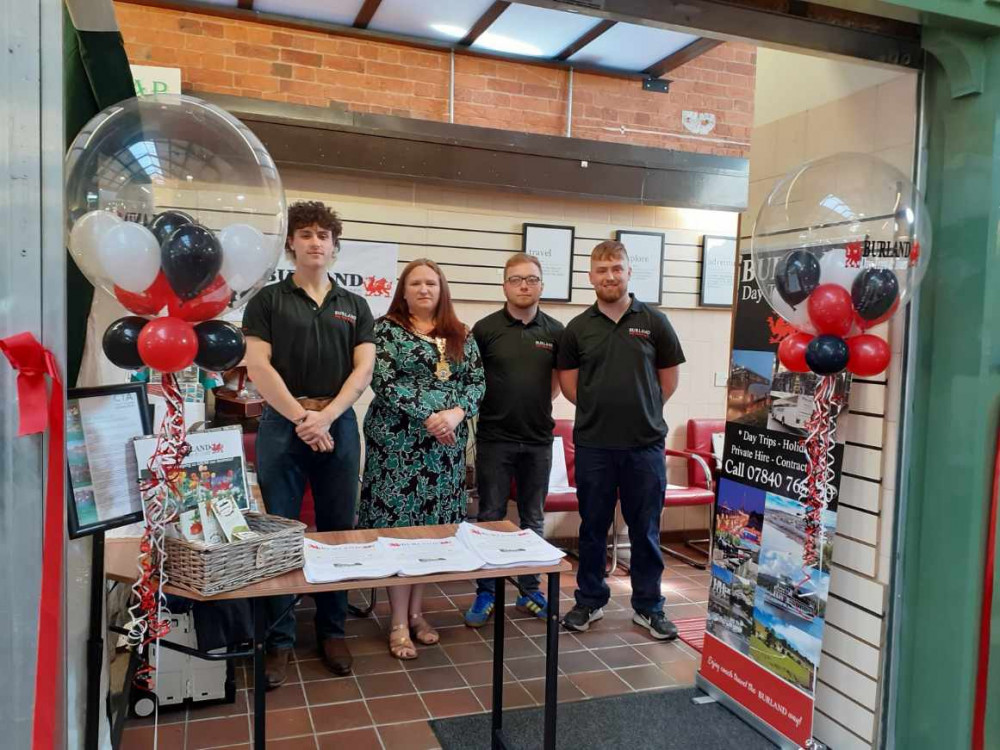 Sandbach Mayor, Cllr Laura Crane, opened three new units in the market hall, including Burland Day Trips & Tours (Photos: Deborah Bowyer/Sandbach Nub News)  