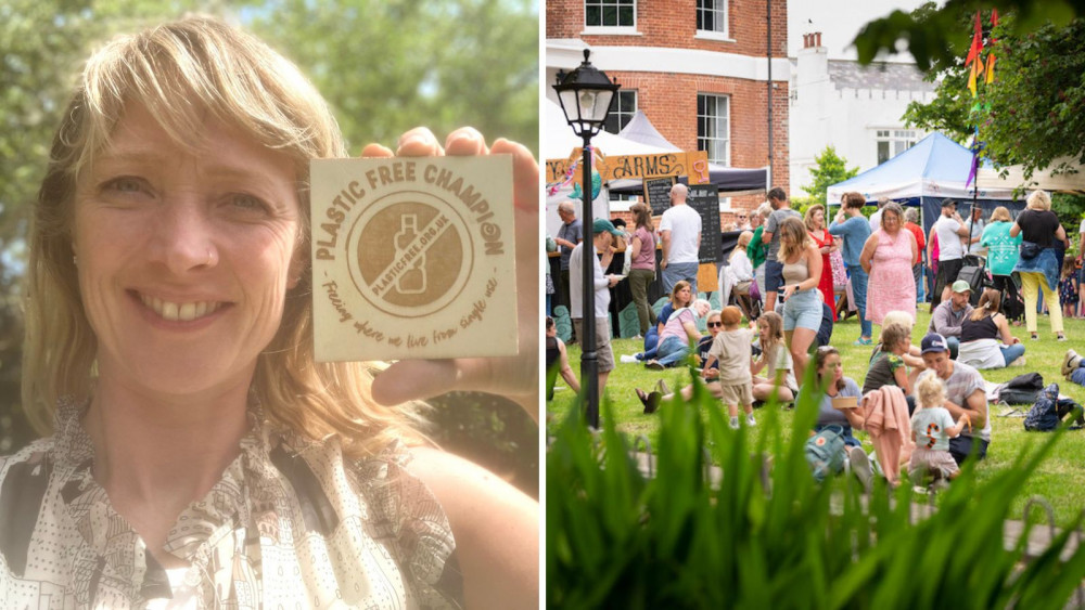 L: Eleanor with Surfers Against Sewage award. R: Sidmouth Eats Boutique on the lawn of Kennaway House (Simon Tutty) L: Eleanor with Surfers Against Sewage award. R: Sidmouth Eats Boutique on the lawn of Kennaway House (Simon Tutty)