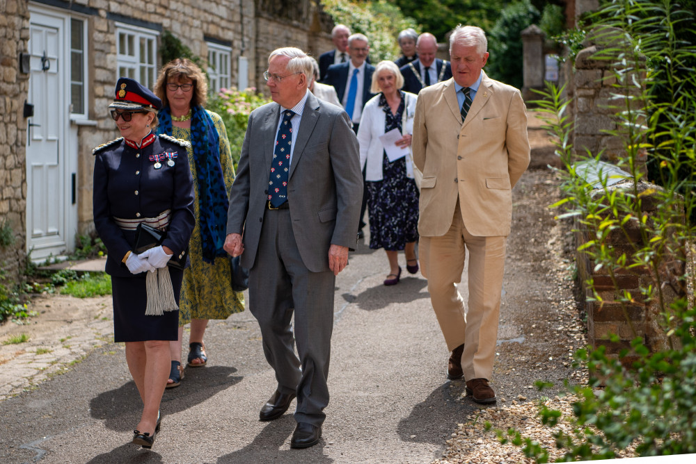 The Duke of Gloucester was welcomed by Dr Sarah Furness, Rutland's Lord-Lieutenant. Image credit: Rutland County Council. The Duke of Gloucester was welcomed by Dr Sarah Furness, Rutland's Lord-Lieutenant. Image credit: Rutland County Council.