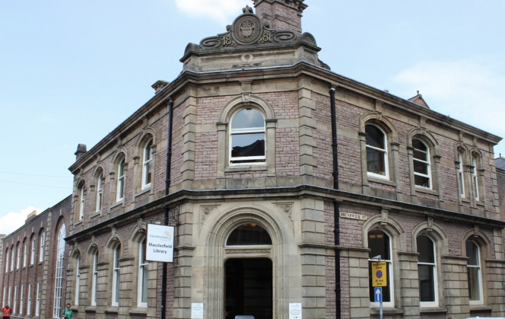 Macclesfield Library of Jordangate, a one minute walk from Macclesfield Town Hall. Macclesfield Library of Jordangate, a one minute walk from Macclesfield Town Hall.