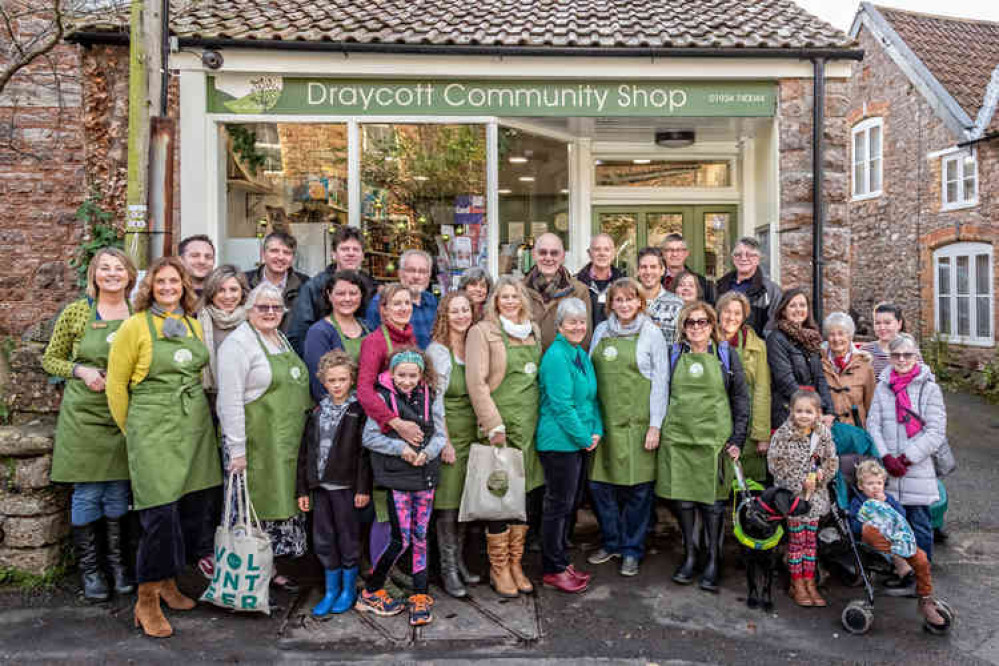 The committee and volunteers at Draycott Community Shop