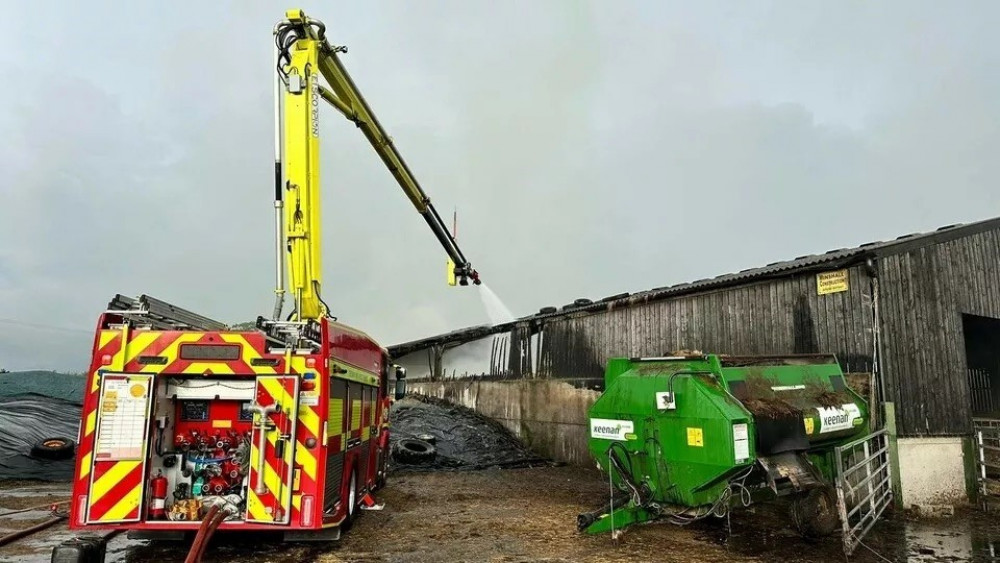 Four fire engines went to  blaze in a barn near Sandbach. (Photo: Cheshire Fire & Rescue Service)