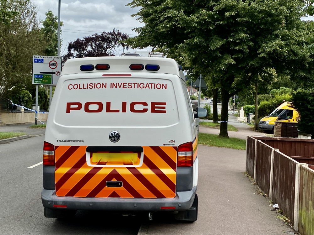 The area was cordoned off by police for over seven hours following the collision at a busy Coalville junction. Photo: Coalville Nub News