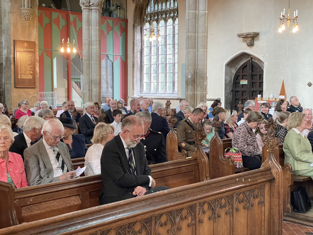 Rutland's All Saints' Church was packed this weekend as the county celebrated their Armed Forces community. Image credit: LDRS.