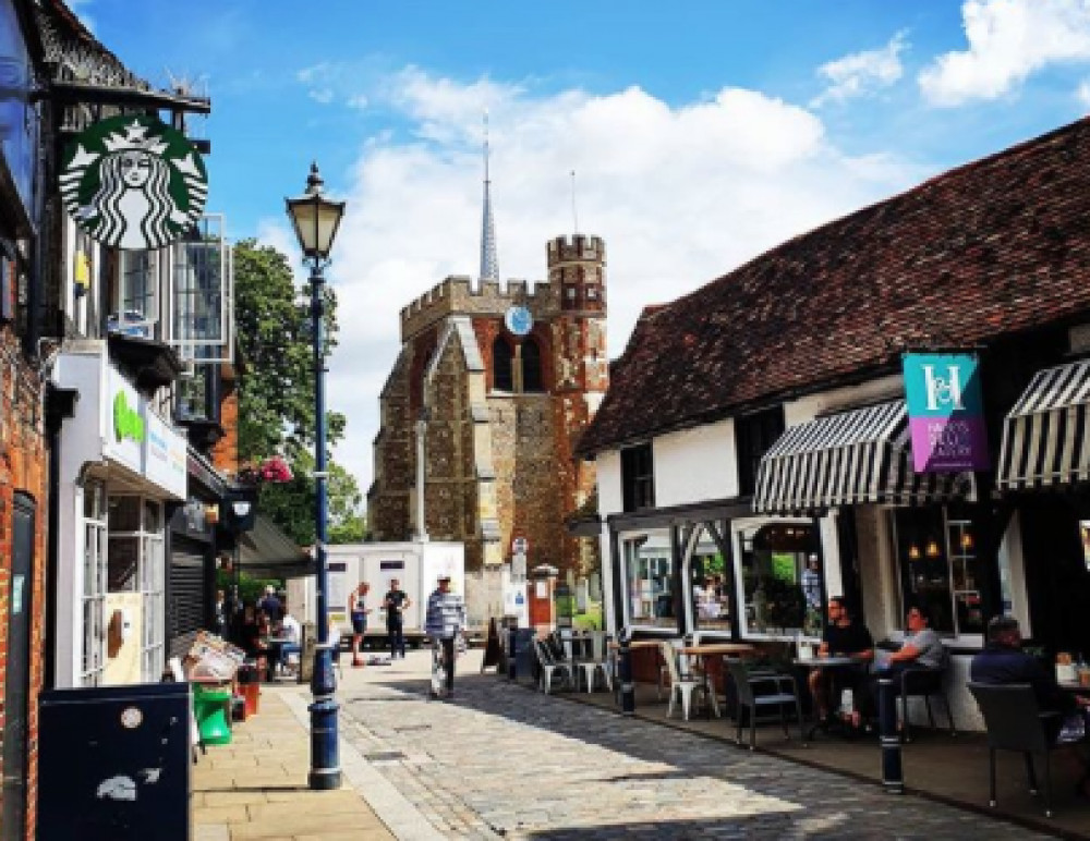 Seven jobs available in and around Hitchin right now brought to you in association with Crossroads Care. PICTURE: Iconic Hitchin town centre. CREDIT: Hitchin Nub News 