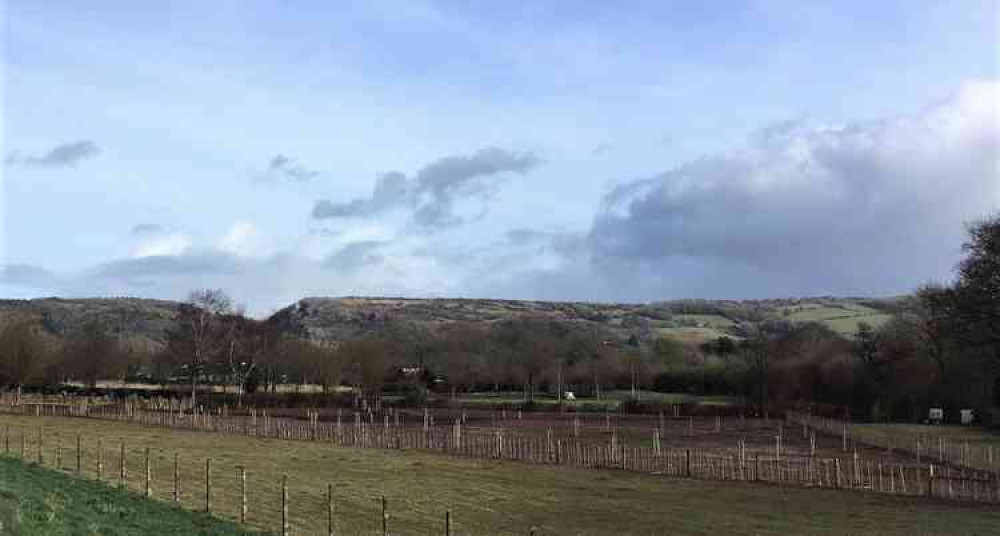 Cemetery extension with Cheddar Gorge backdrop