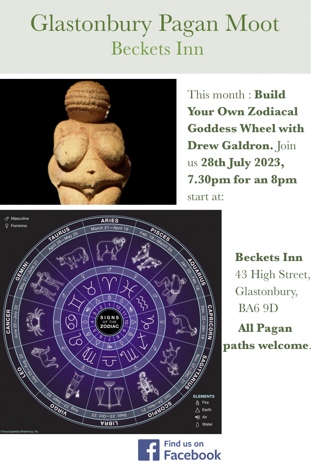 Glastonbury Pagan Moot: Build Your Own Zodiacal Goddess Wheel with Drew Galdron Glastonbury Pagan Moot: Build Your Own Zodiacal Goddess Wheel with Drew Galdron
