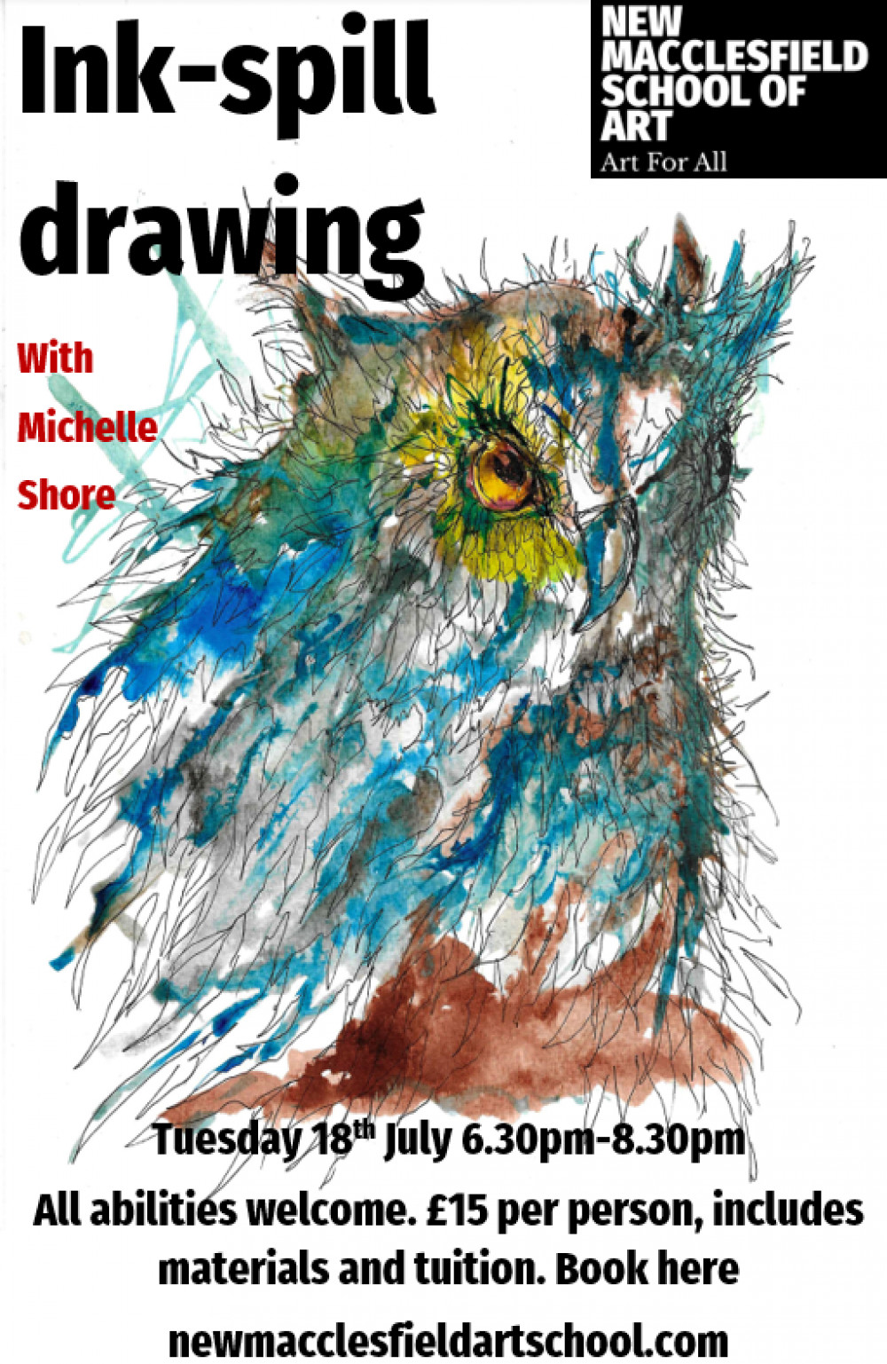 Ink Spill drawing class inspired by Welsh folklore Ink Spill drawing class inspired by Welsh folklore