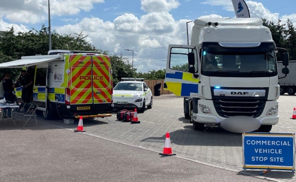 Operation Tramline at a location in Thurrock where officers engaged with drivers.