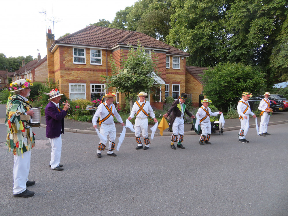 The Rutland Morris Men performed along the Oakham Canal and on Ashfield. Image credit: Timothy Ball. 