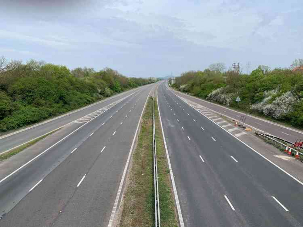 The M5 near Burnham today (April 12) Photo: Graham Cook