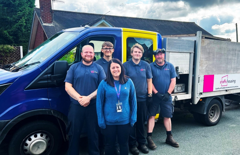 Local housing provider, Staffs Housing, headed to Mount Pleasant in Chesterton this week to help residents clean up their local community (Staffs Housing).