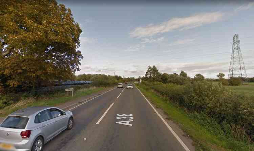 The bonfire was on farmland off the A38 Bristol Road in Tarnock (Photo: Google Street View)