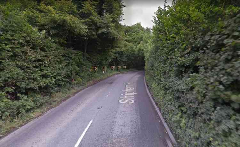 Shipham Road in closed due to a crash (Photo: Google Street View)