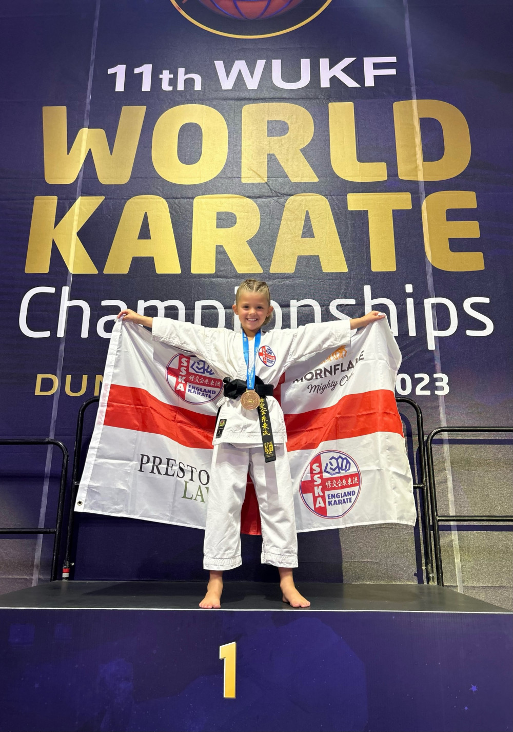 Bella (8) is a world karate champion! (Photo: Natasha Matthews)