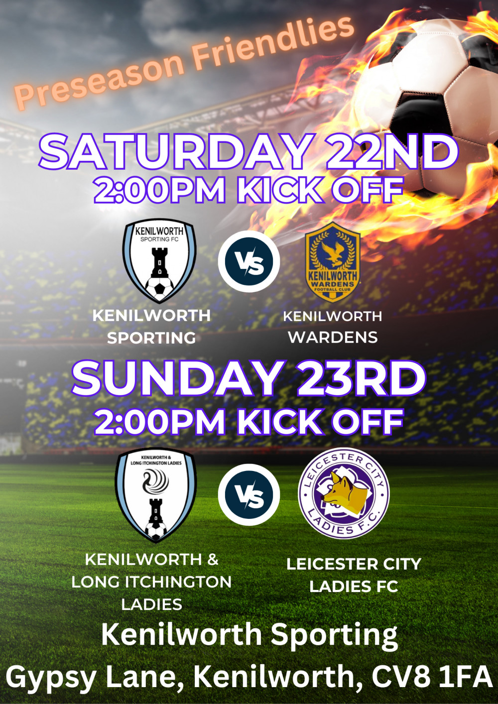 Adult Local Football Being Played Plus New Ladies Team At Gypsy Lane Adult Local Football Being Played Plus New Ladies Team At Gypsy Lane