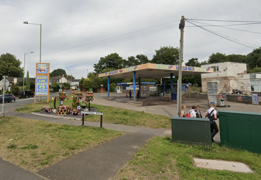 The former petrol station on Eccleshall Road, Loggerheads, is set to be turned into new apartments (Google).