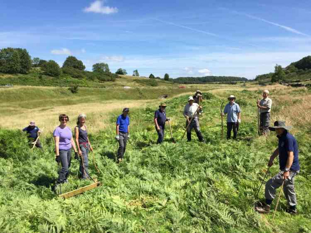 A team at work in the Mendip Hills AONB