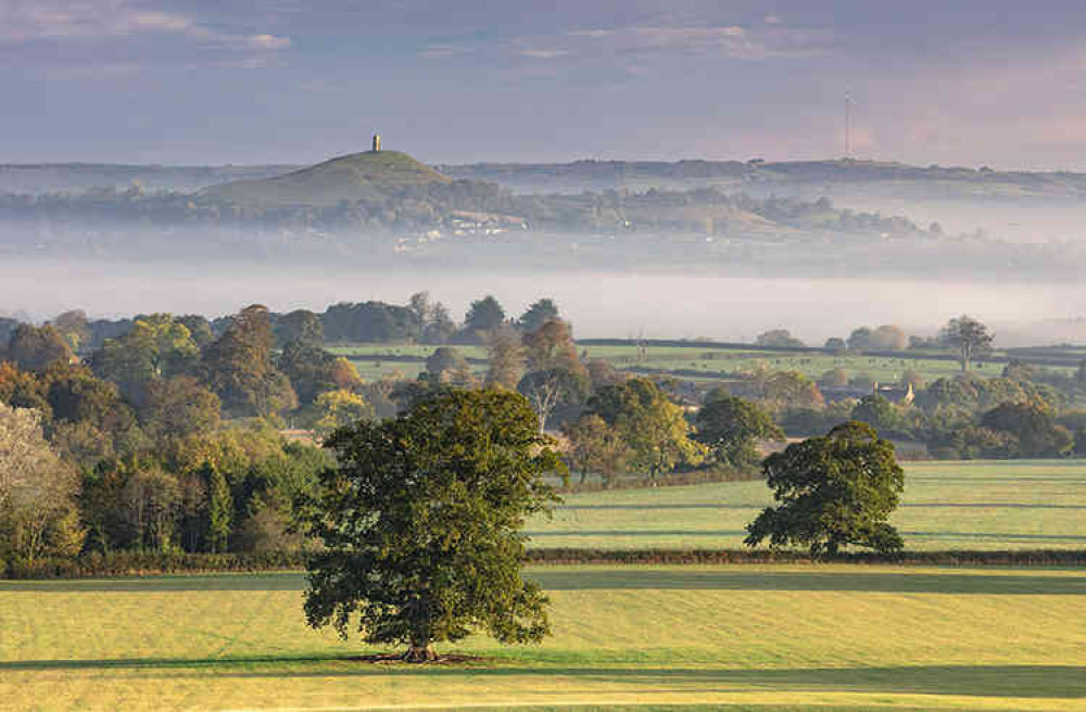 Glastonbury Tor and mist