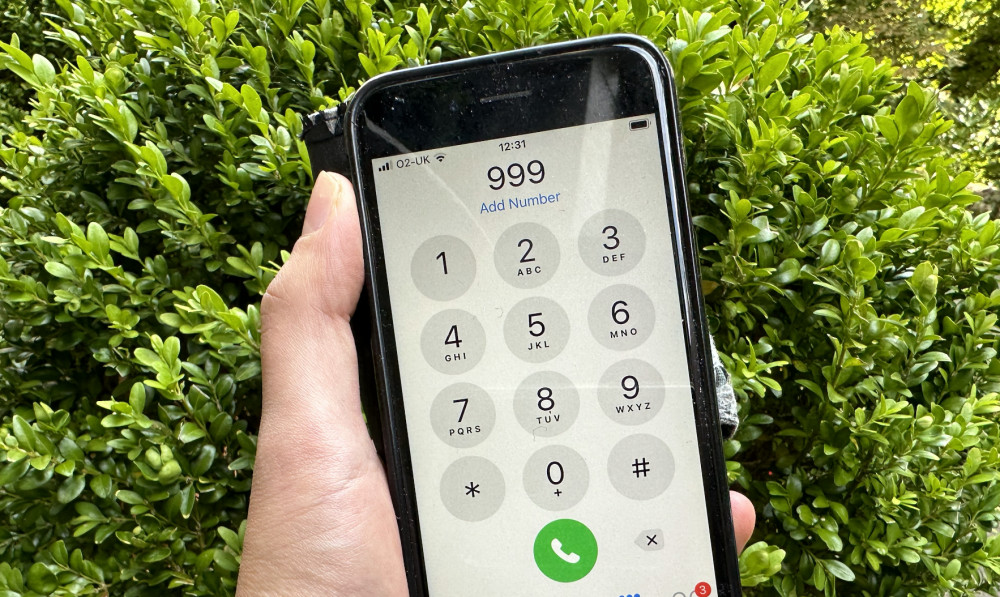 An iPhone ready to call 999. (Image - Stoke Nub News) 