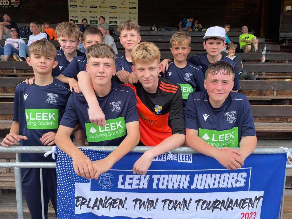 Leek Town FC was selected to represent Stoke-on-Trent in an international football tournament (Leek Building Society).