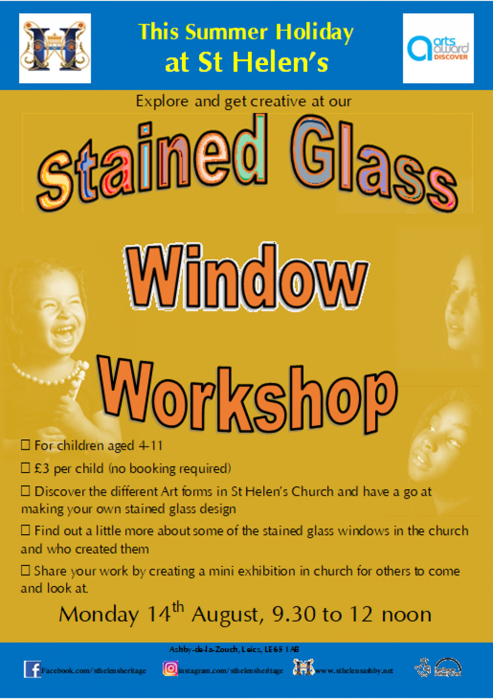 Stained Glass Window Workshop at St Helen's Community Heritage Centre, Ashby de la Zouch