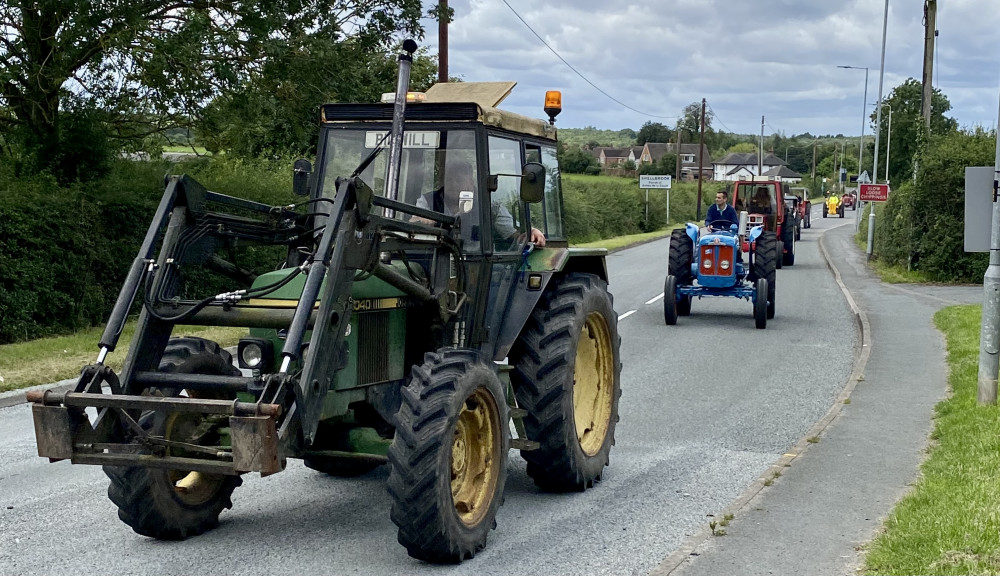 Jim's Tractor Run convoy on its way back into Ashby. Photos: Ashby Nub News