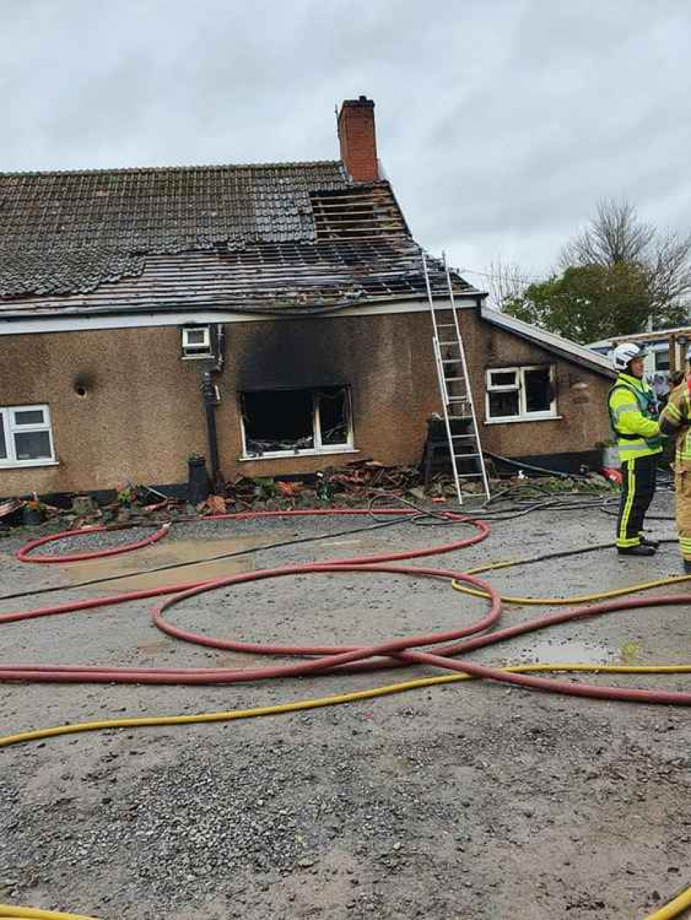 The damage caused by the fire (Photo: Burnham-on-Sea Fire Station)