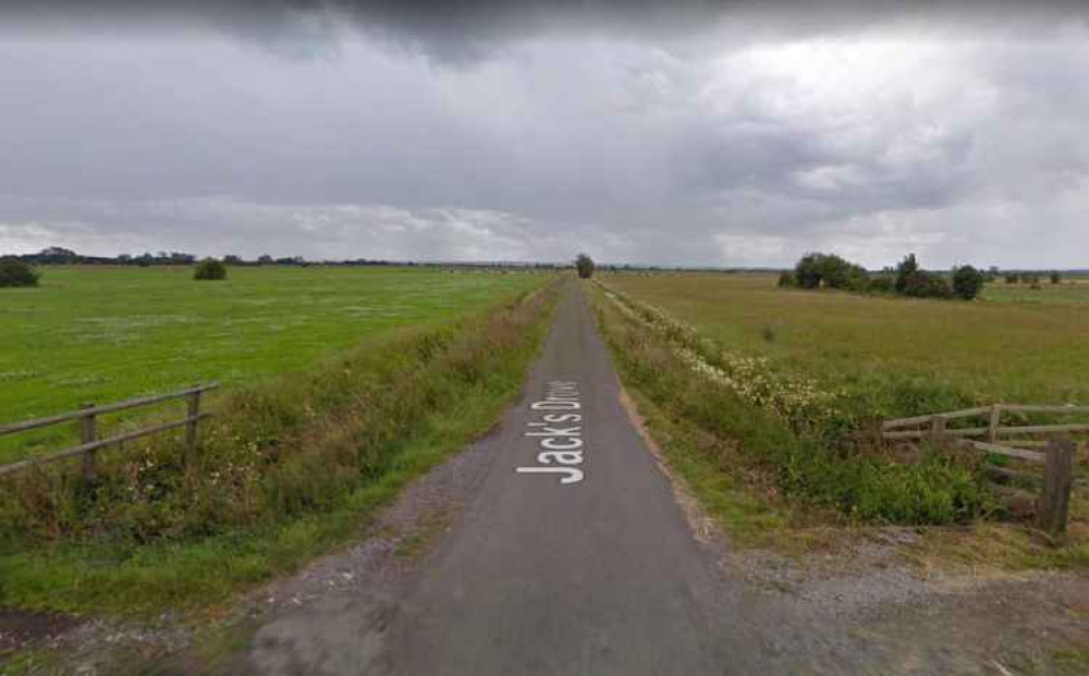 The horse was rescued from a rhyne along Jack's Drove, Heath House (Photo: Google Street View)