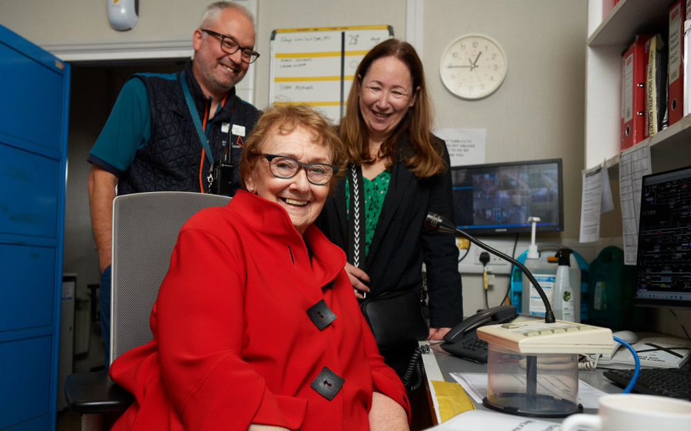 June has always thought being a station announcer would be a 'lovely job' - she was able to realise her ambition in this surprise day (Image - Avanti West Coast)