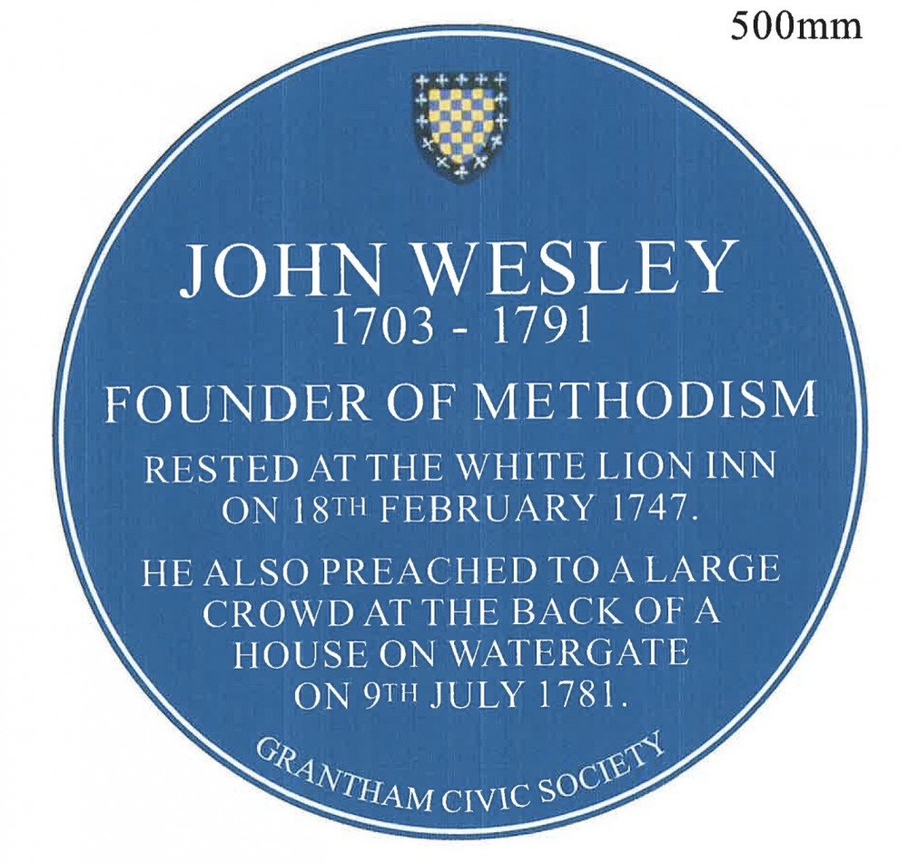 The founder of the Methodist Church may soon be honoured with a commemorative blue plaque in Grantham. Image credit: LDRS. 