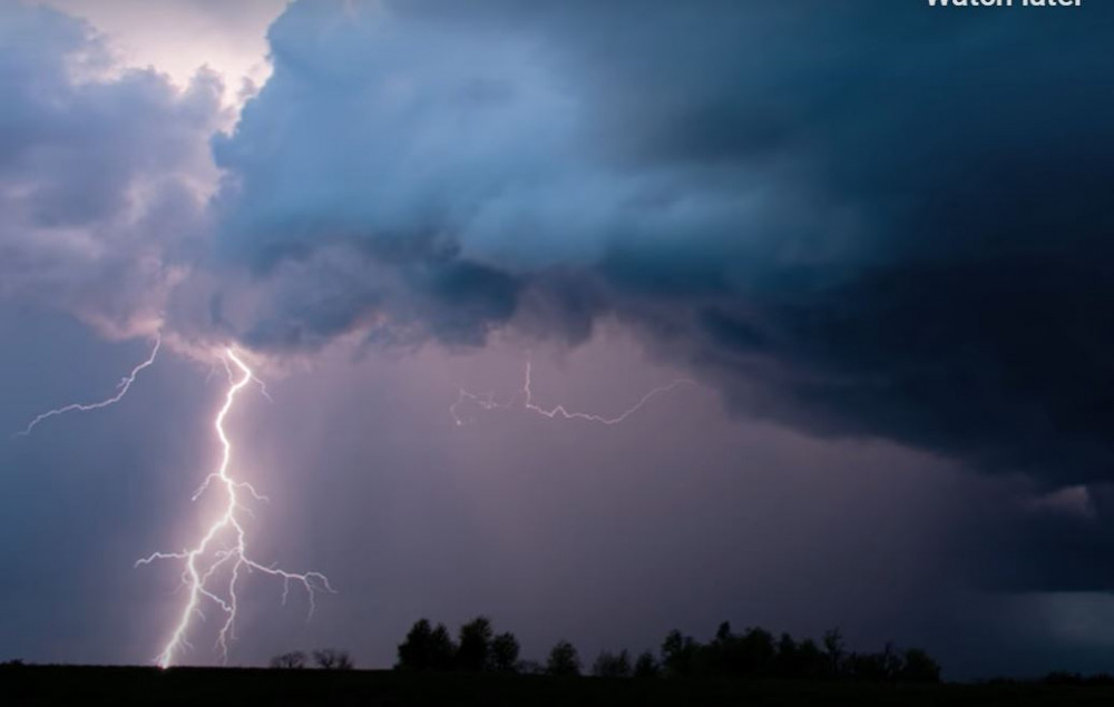 Heavy showers and thunderstorms are expected on Wednesday and may cause some flooding and travel disruption, according to the Met Office. Heavy showers and thunderstorms are expected on Wednesday and may cause some flooding and travel disruption, according to the Met Office.