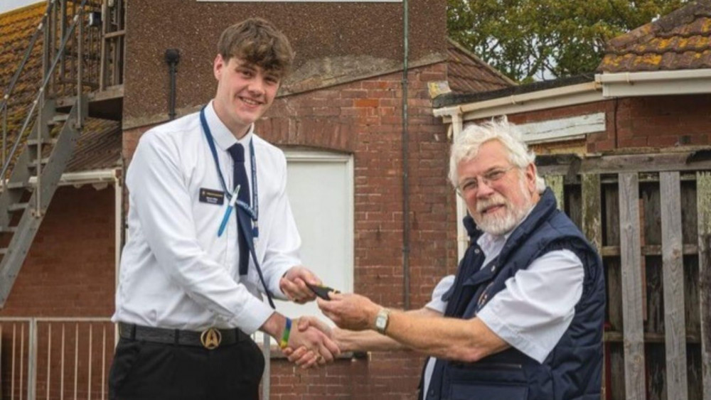 Steven Aliss, left, with Hugh Sutherland (NCI Exmouth)