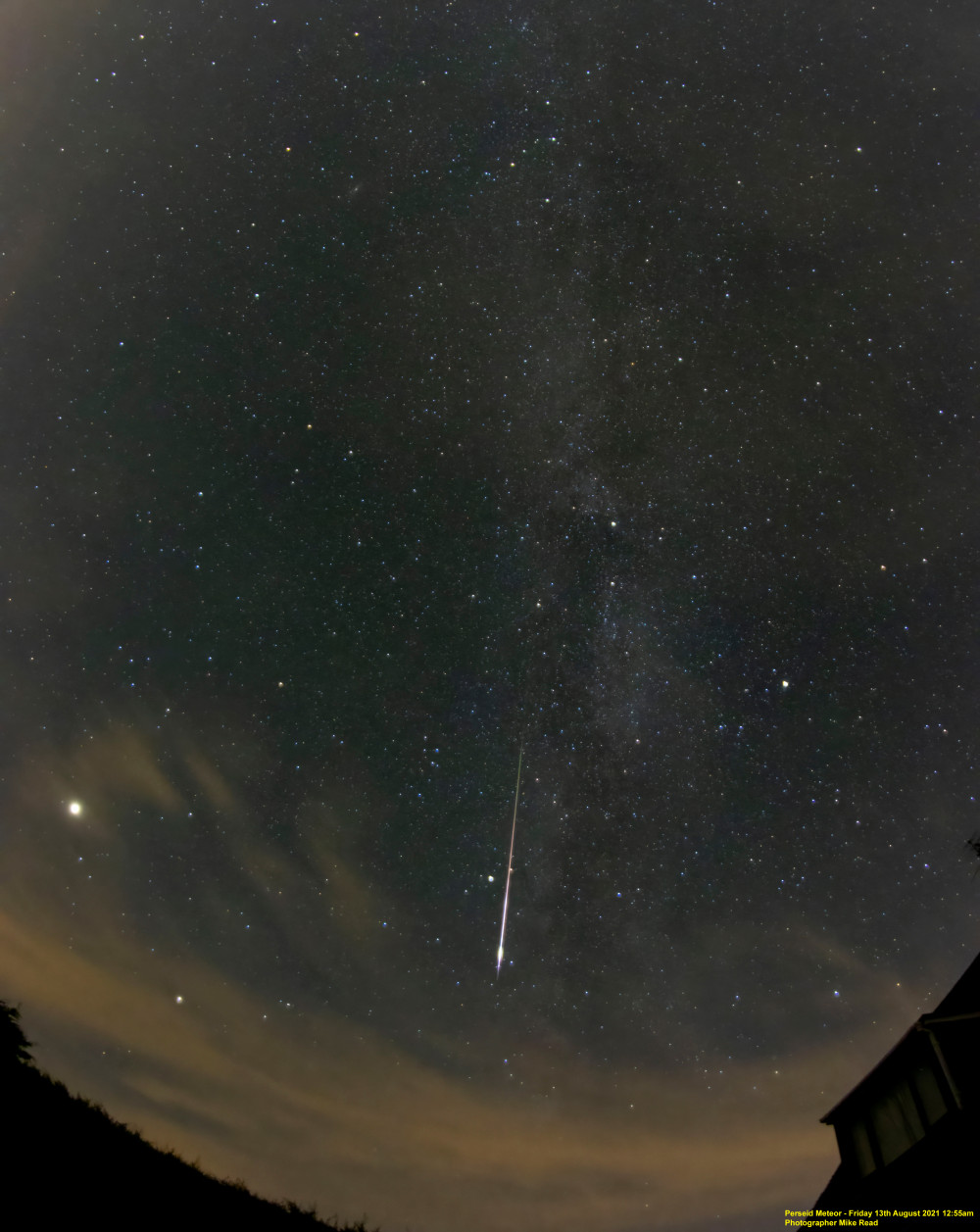 A Perseid meteor I photographed from my garden in 2021 A Perseid meteor I photographed from my garden in 2021