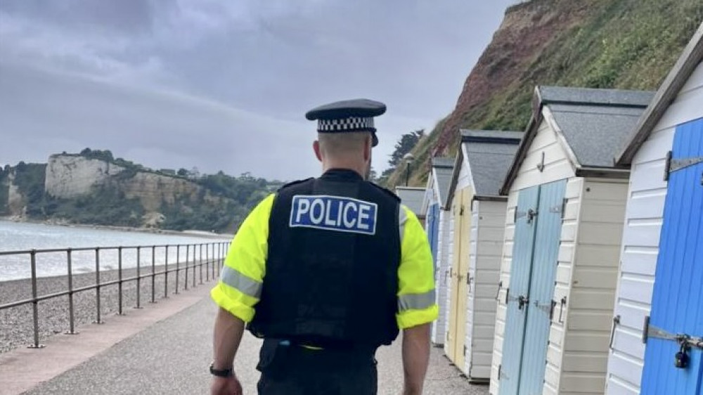 Officers on patrol in Seaton (Devon and Cornwall Police)