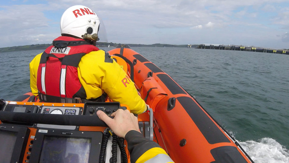 The team heading out after a call out. (Image: Falmouth Lifeboat) 