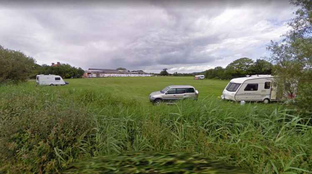 The caravan site in Mark that has had its use approved (Photo: Google Street View)