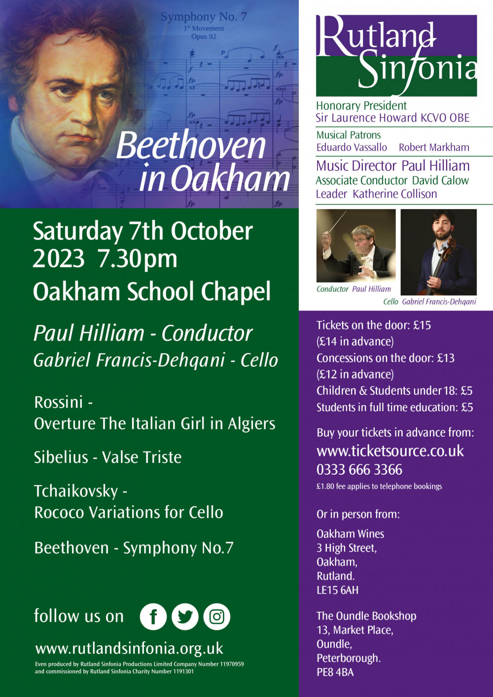 Rutland Sinfonia - Beethoven in Oakham Rutland Sinfonia - Beethoven in Oakham