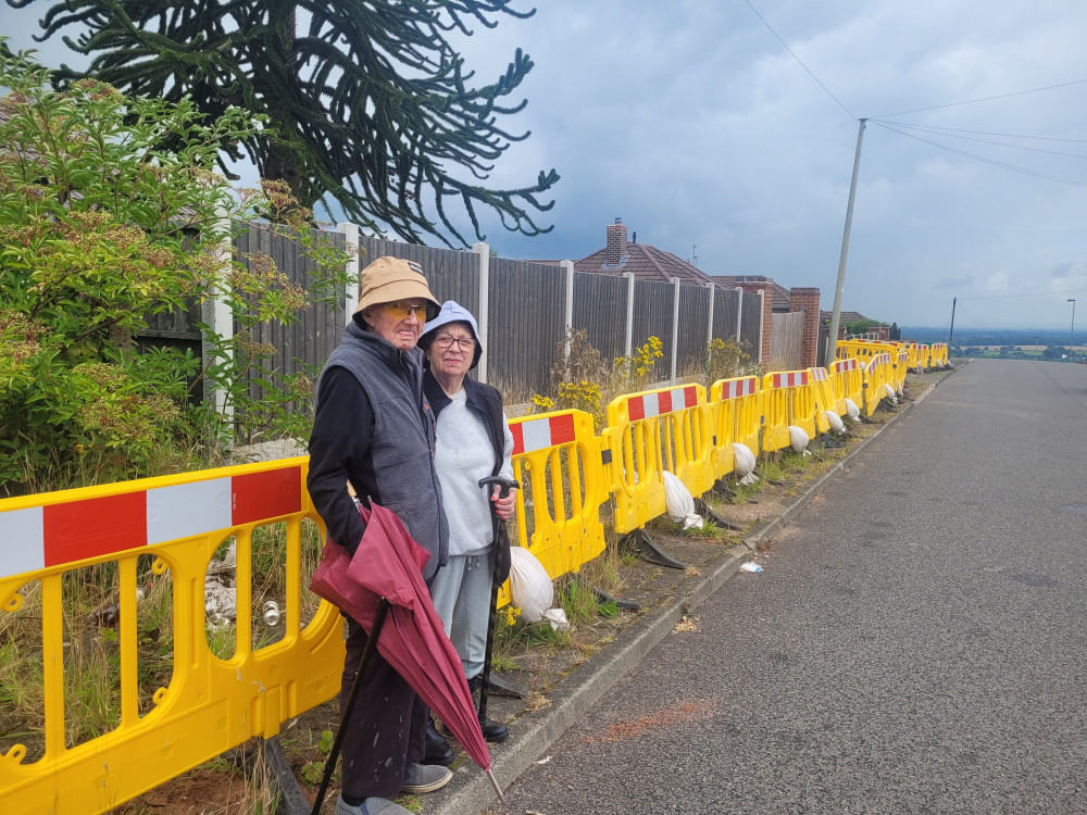 Winston and Patricia Cartwright say they struggle to cross the busy Talke road safely (LDRS).