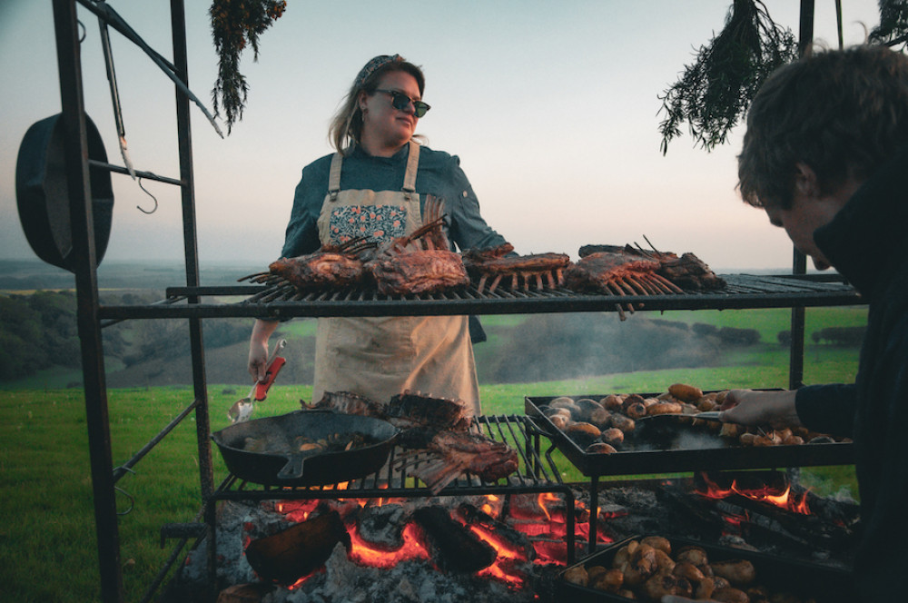 Locally sourced produce will cooked over open flames