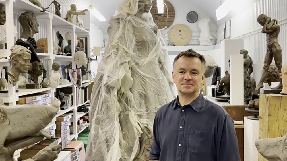 A statue of the queen to be erected in Rutland is being sculpted by Hywel Pratley. Image credit: LDRS. A statue of the queen to be erected in Rutland is being sculpted by Hywel Pratley. Image credit: LDRS.