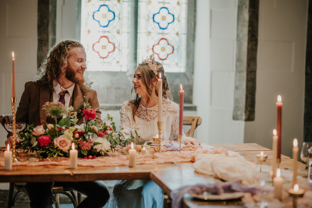 The Bishop's Palace and Gardens wedding breakfast (image courtesy of  Gemma Hicks photography)