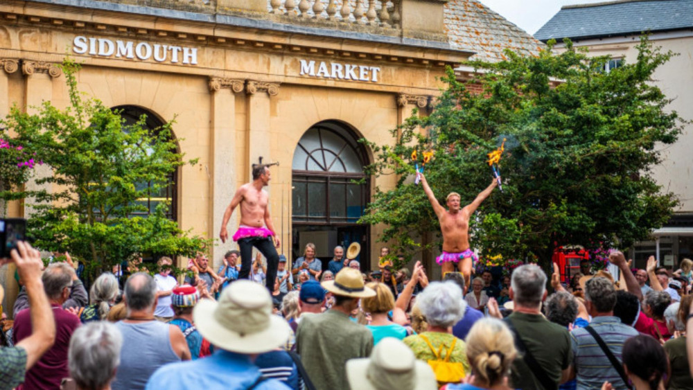 Market Square entertainers at previous Sidmouth Folk Festival (Kyle Baker Photography)