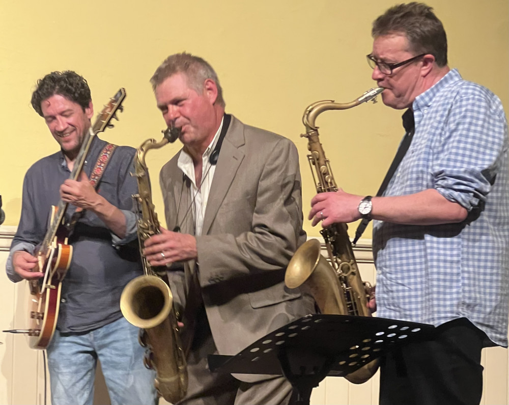 Denny Ilett, Derek Nash, Phil Veacock at Hadleigh Jazz Club (Picture: Alex Carr)