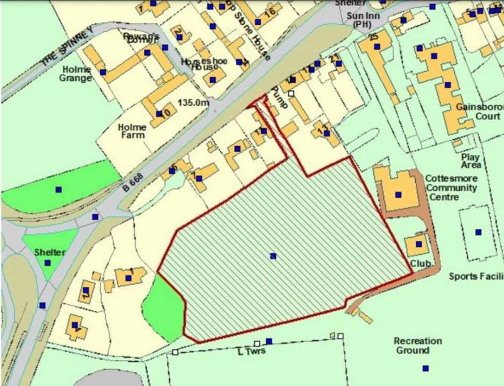 A planning application for homes just off Main Street in Cottesmore, Rutland, has been refused. Image credit: LDRS. 