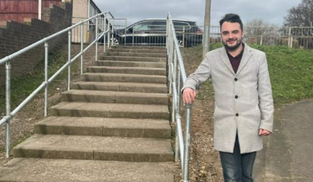 A stairway to the future: Cllr Adam Carter has advice for students ahead of criticial period.