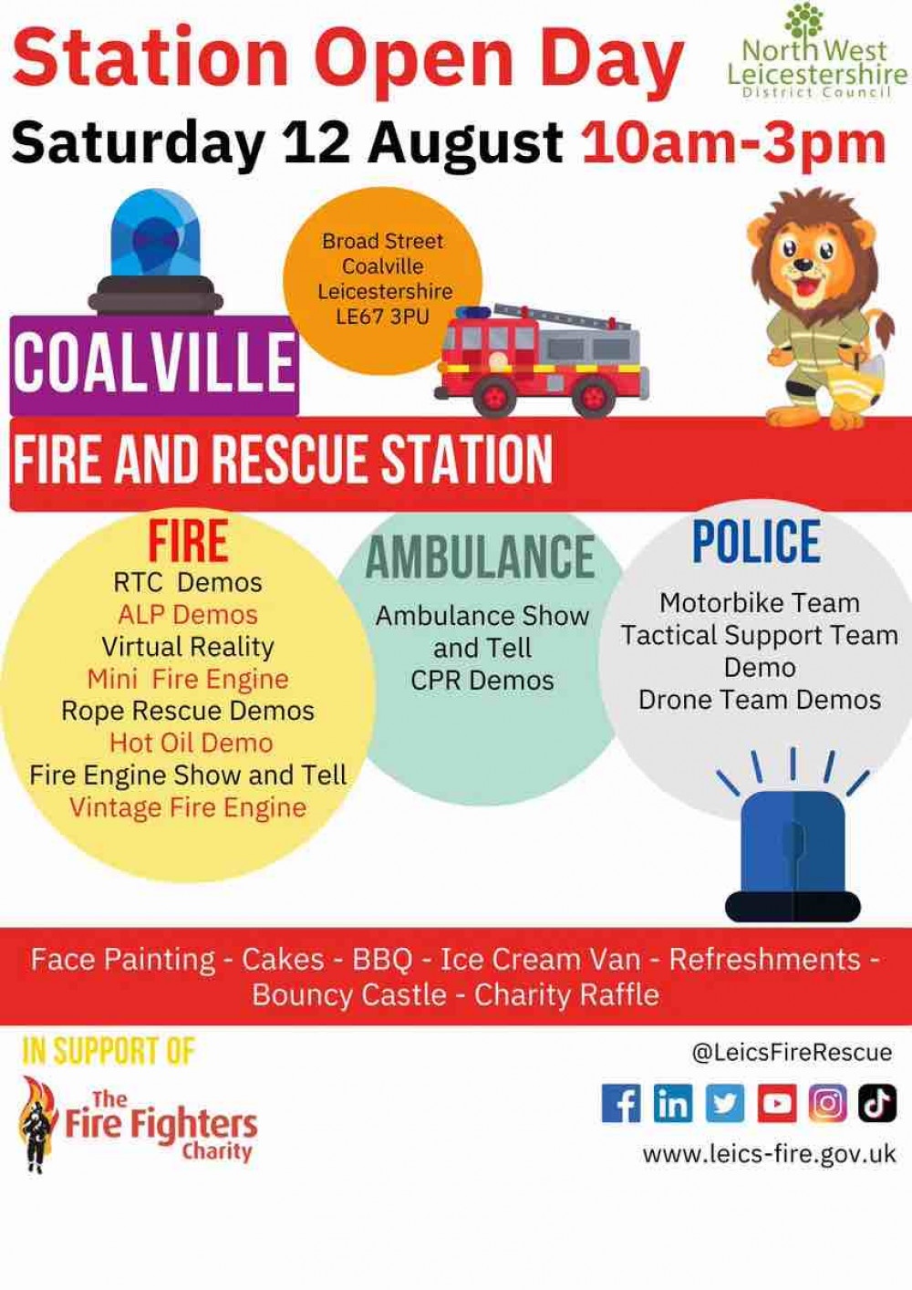 Coalville Fire & Rescue Station Open Day in Broad Street, Coalville, Leicestershire