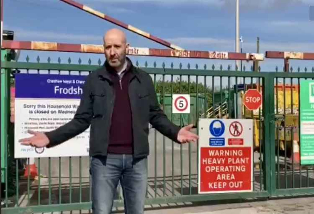 Chris at Frodsham Recycling Centre Chris at Frodsham Recycling Centre