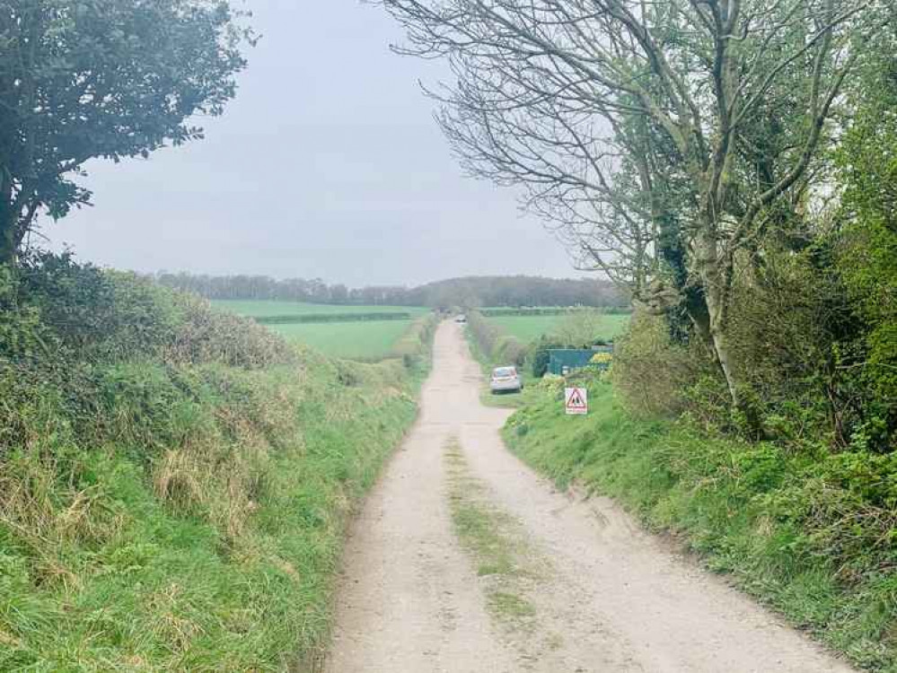 The track is on Bridleway 21A The track is on Bridleway 21A